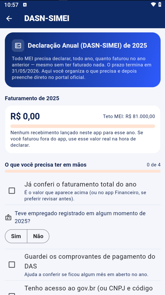 A declaração anual sem susto